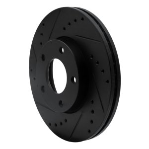 Mazda 3 Brake Rotor (1) - Front Left - R1 Concepts - Drilled & Slotted - Black - `04-`13